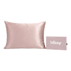 Blissy 100% Mulberry Silk Pillowcase Pink Queen Size NIB